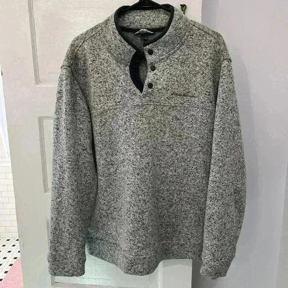 Eddie Bauer Grey pullover fleece sweatshirt - Picture 1 of 7